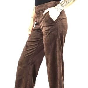 J. JILL Suede Dress Pants in Chocolate Brown